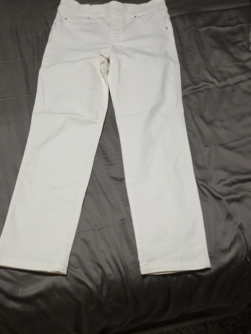 SPANX White Casual Pants - Classic Straight Fit